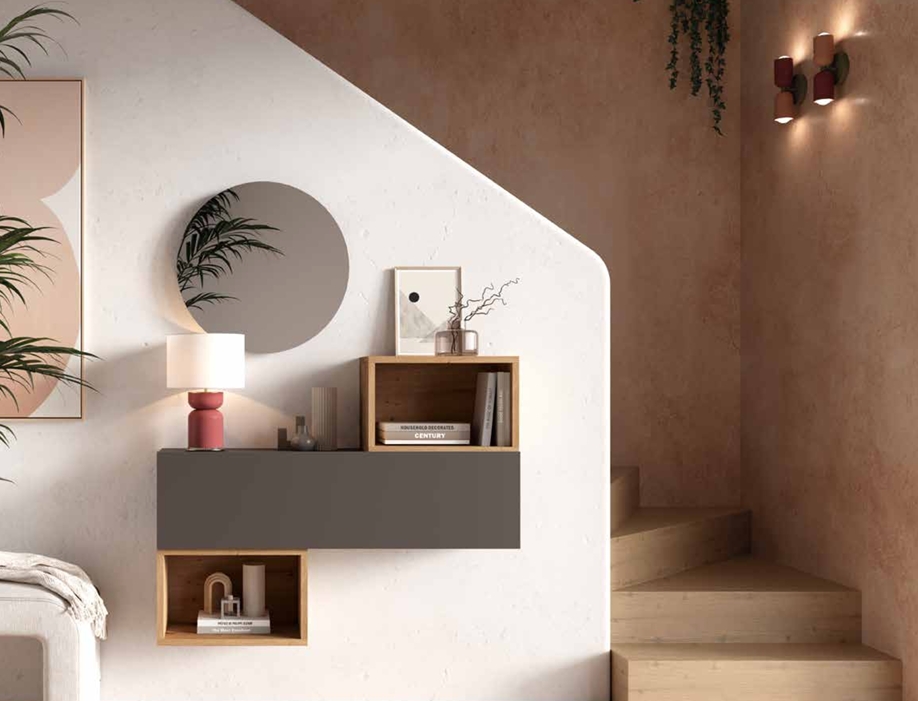 Recibidor colgado con Espejo