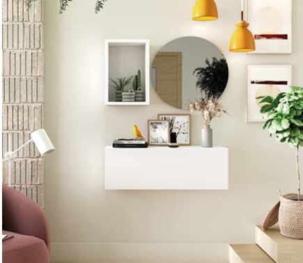 Recibidor colgado con Espejo