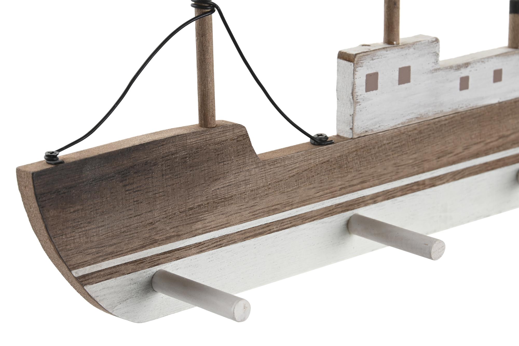 Perchero pared Barco natural 
