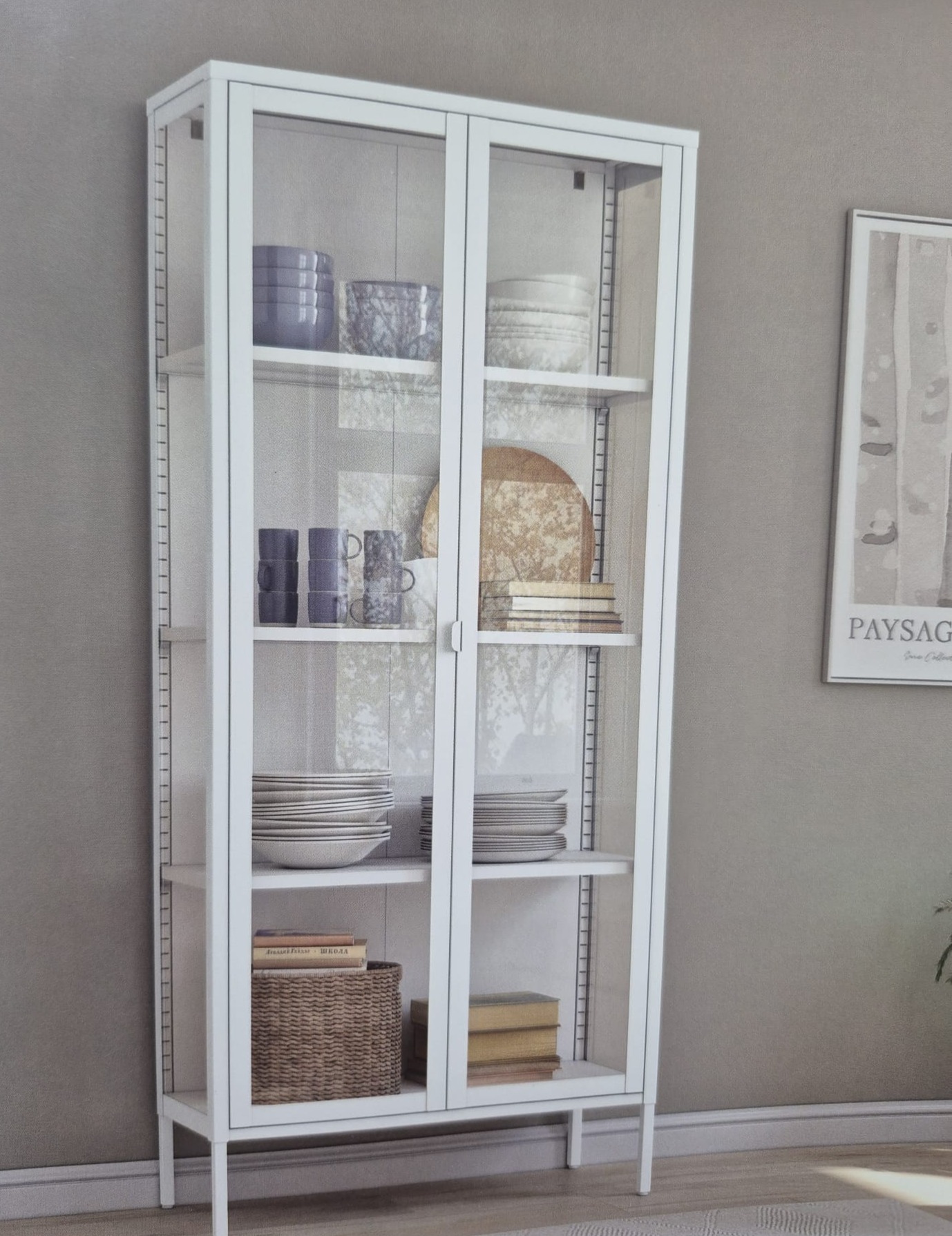 Vitrina metal / Cristal  2 puertas 