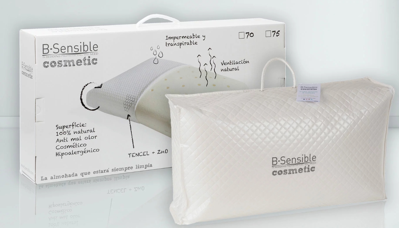 Almohada Viscolástica con protector acolchado  anti bacterias 75cm 